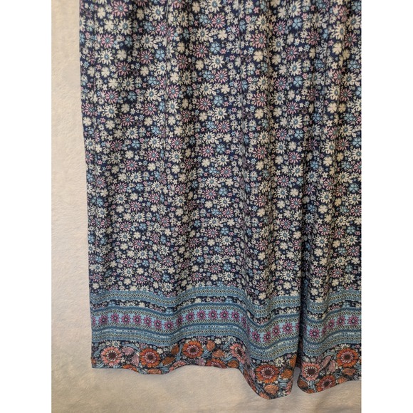 Women's Size XL Floral Print Maxi Dress Boho Festival Casual - Picture 3 of 8